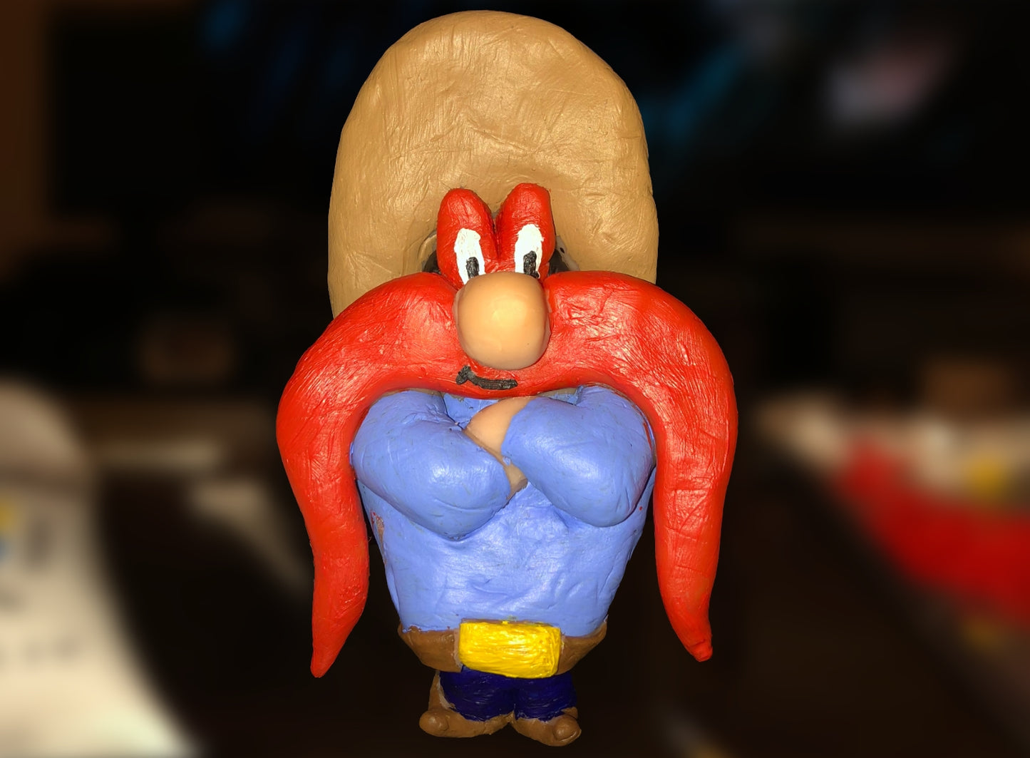 Completed Yosemite Sam sculpture.