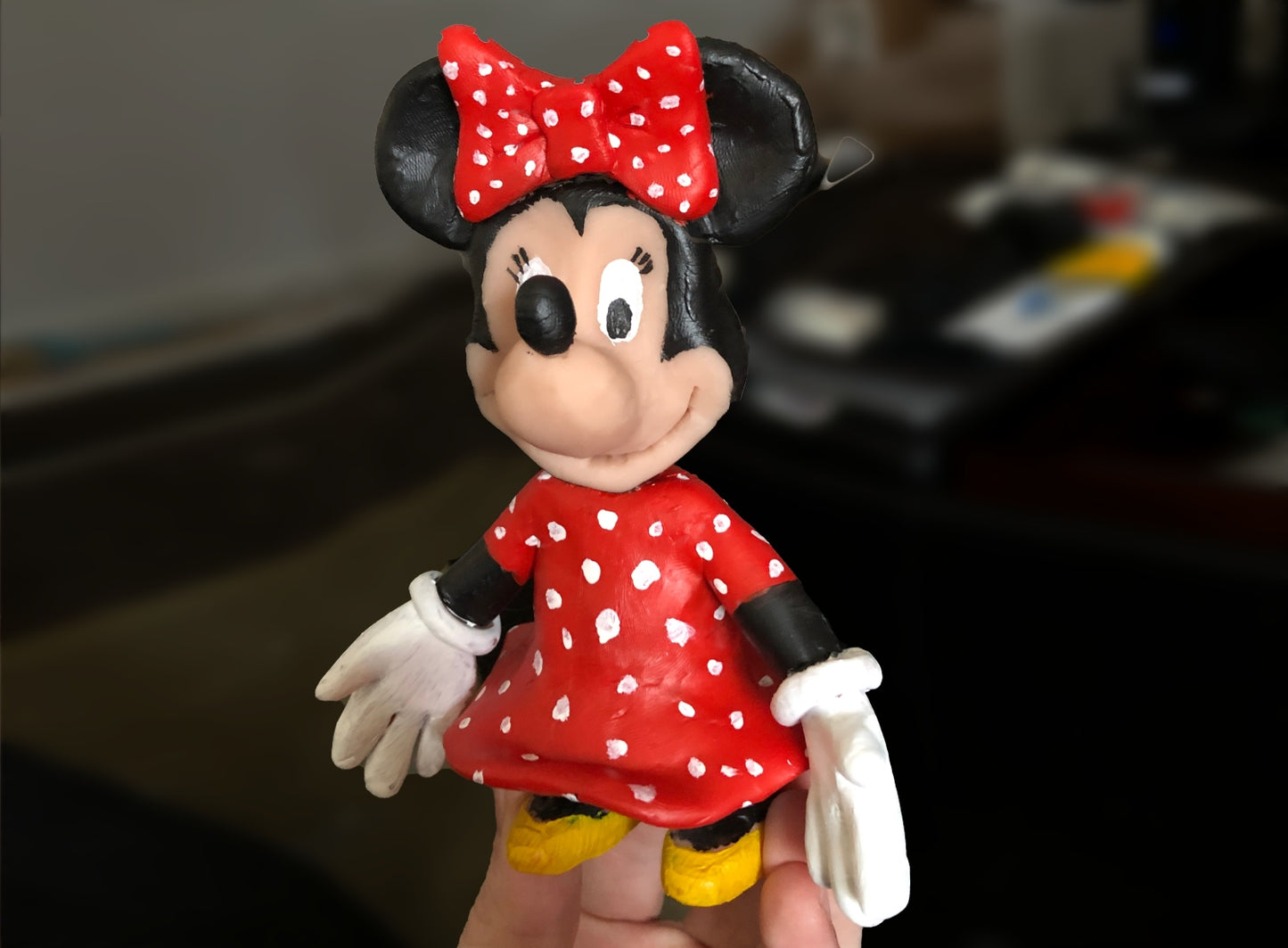 Completed Minnie Mouse sculpture.